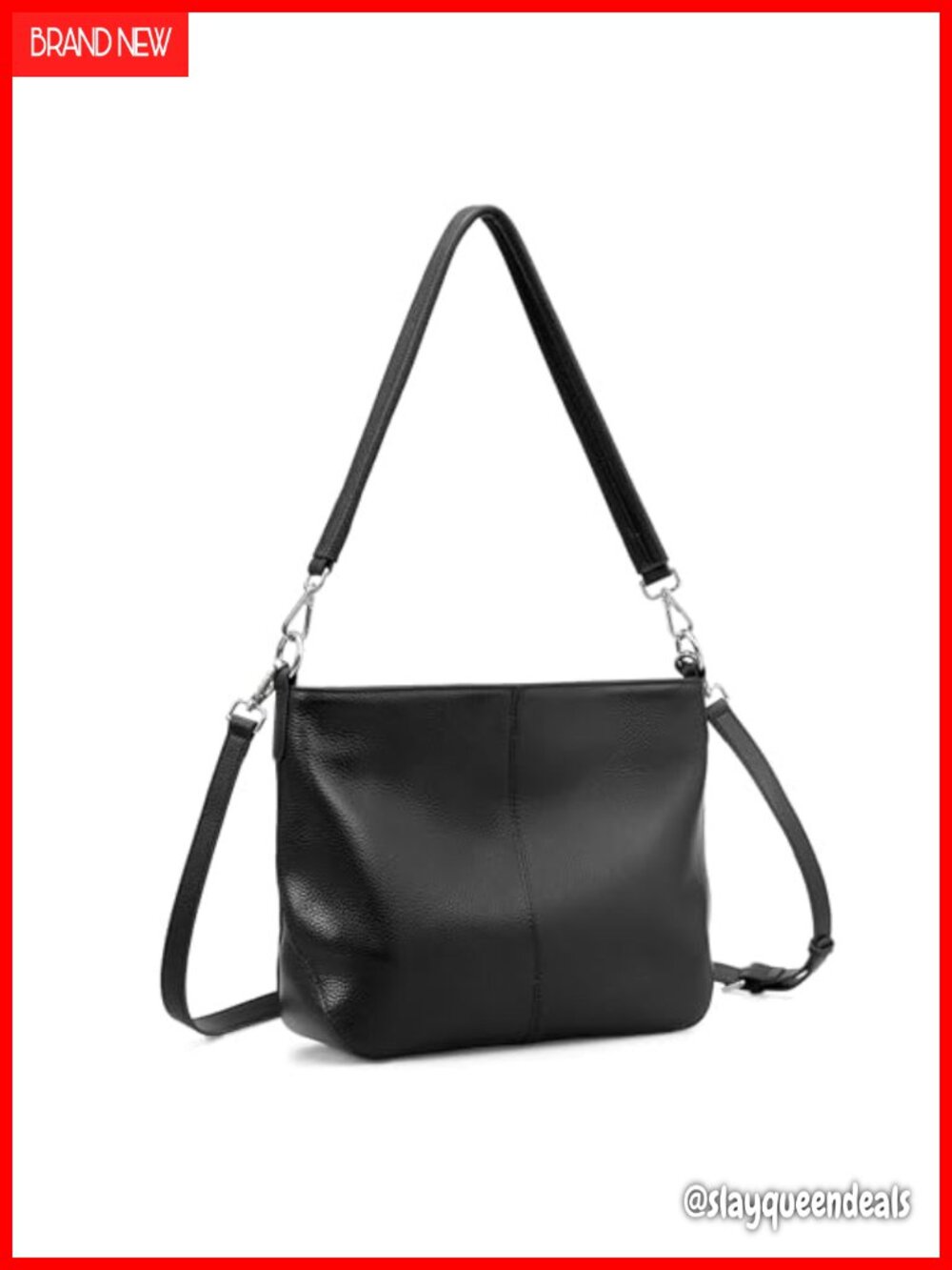 Genuine Leather Hobo Crossbody Bag for Women